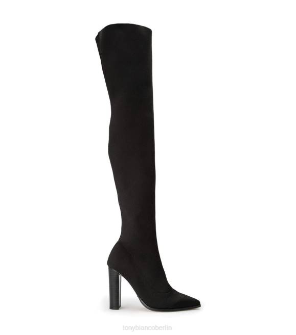 Stiefel mit Absatz| de Tony Bianco Frauen Lucca lange Stiefel schwarze Socken gestrickt 4624574